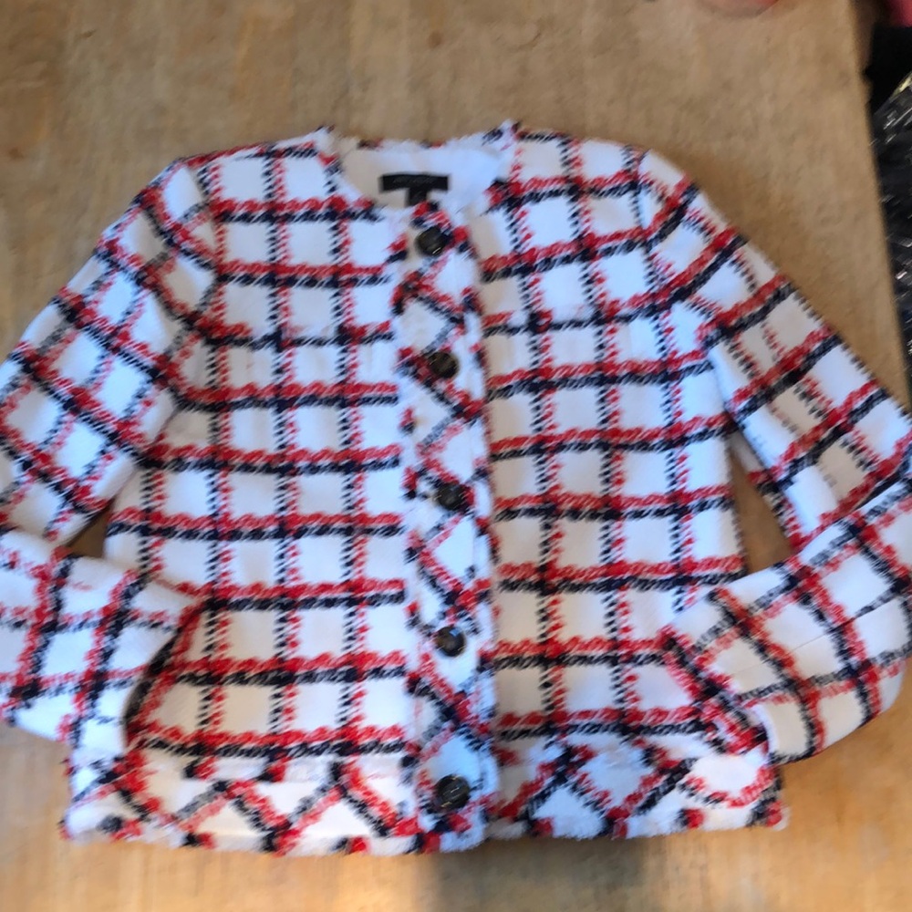 Ann Taylor NWOT Red / Black / Cream Blazer